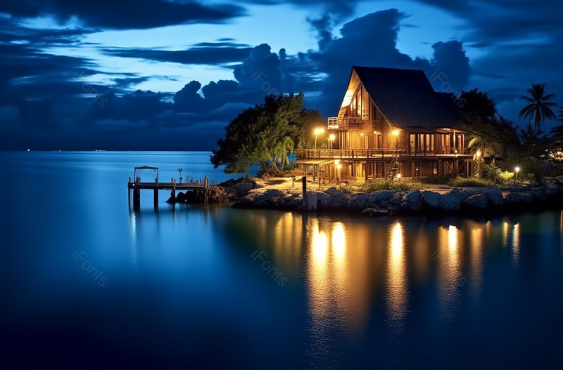 海边的夜晚和美丽的海景实拍,高清,摄影图,摄影图片,图片大全,摄影图免费下载